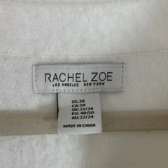 Rachel Zoe White Teddy Jacket- Women’s Plus Size 2X - Picture 2 of 7